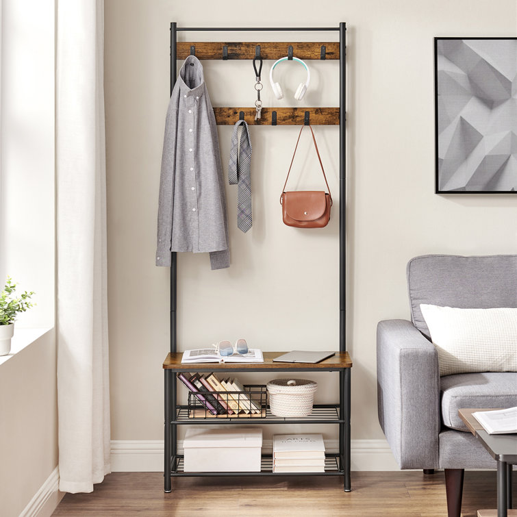 Wayfair coat clearance rack bench